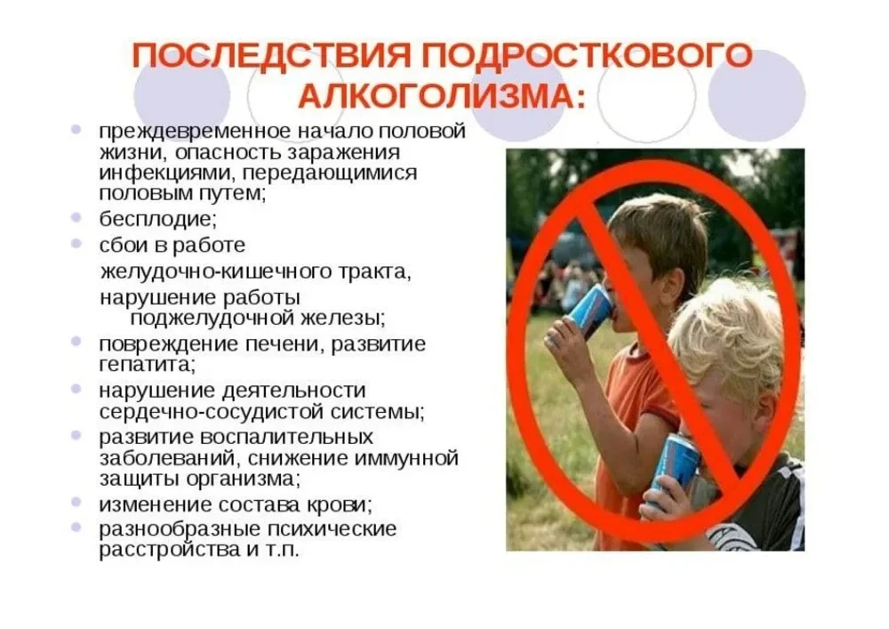Последствия подросткового алкоголизма